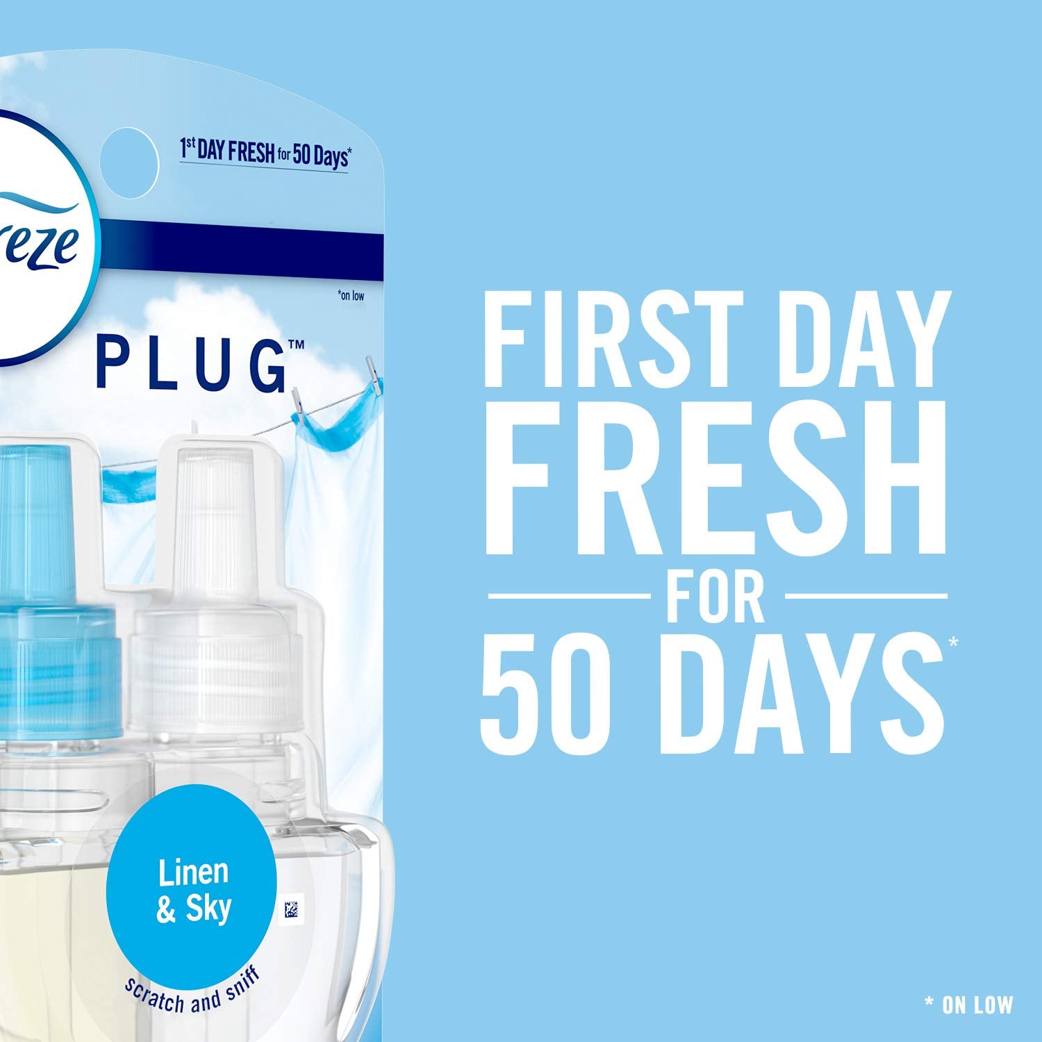 Febreze Plug in Air Freshener, Odor-Fighting Scented Oil Starter Kit, Air Fresheners for Home and Bathroom and Kitchen, Long Lasting for Strong Odors, Ocean Scent, Warmer + 2 Refill