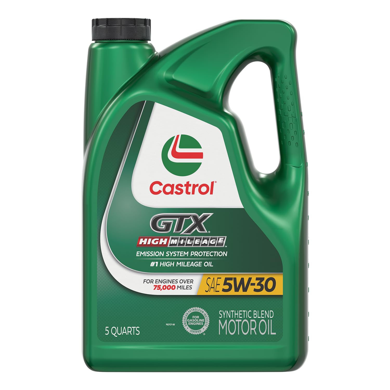 Castrol GTX High Mileage 5W-30 Synthetic Blend Motor Oil, 1 Quart, Pack of 6