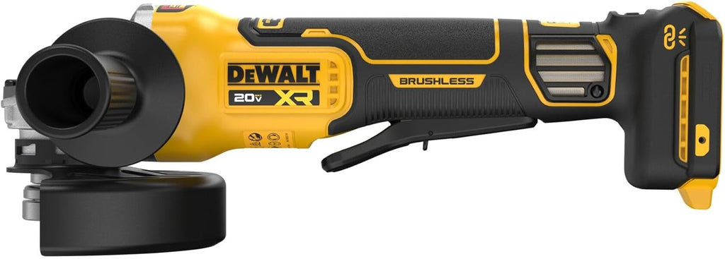 DEWALT 20V MAX XR Brushless Cordless Angle Grinder, 4-1/2 in. - 5 in., Variable Speed, Anti-Rotation, Paddle Switch (Tool Only) (DCG410VSB)