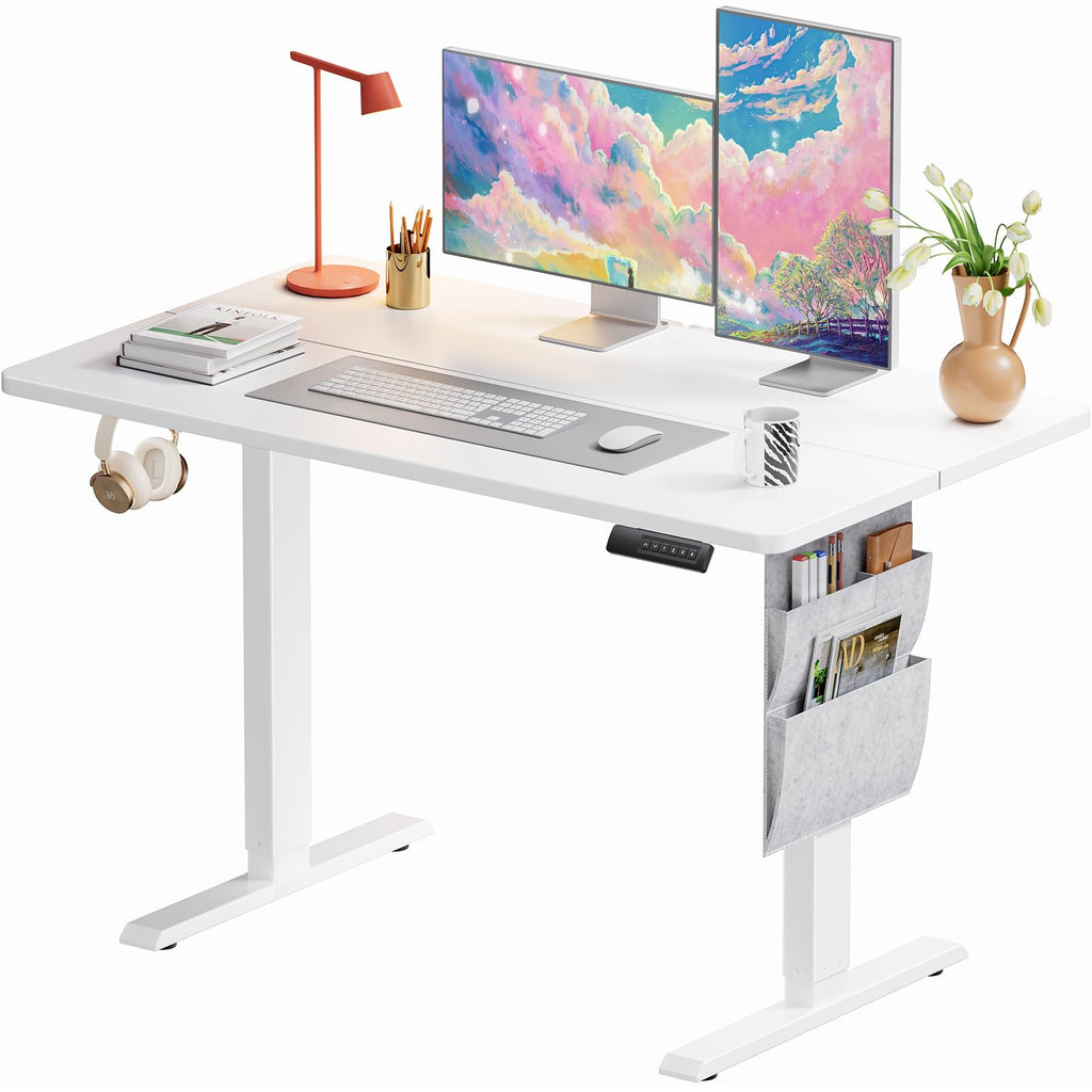 Marsail Standing Desk,Home Office Adjustable Heights Desk,Stand Up Desk,63x24 Inches Desktop Sit Stand Gaming Computer Desk for Study,Writing with 4 Memory Presets,Headphone Hook,Cable Organizer