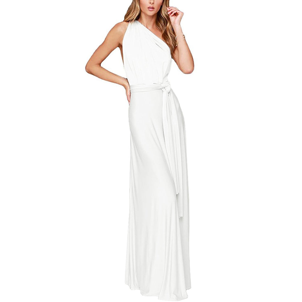 Women Transformer Hi Low Evening Long Prom Dress Halter Convertible Multi Way Spaghetti Strap Wedding Cocktail Maxi Gown