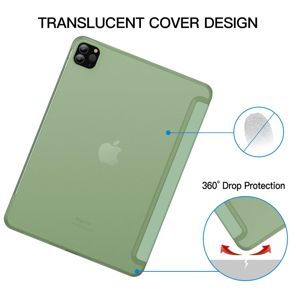 JETech Case ONLY for iPad Pro 11-Inch, 2022/2021/2020/2018 Model, Compatible with Pencil, Cover Auto Wake/Sleep (Black)