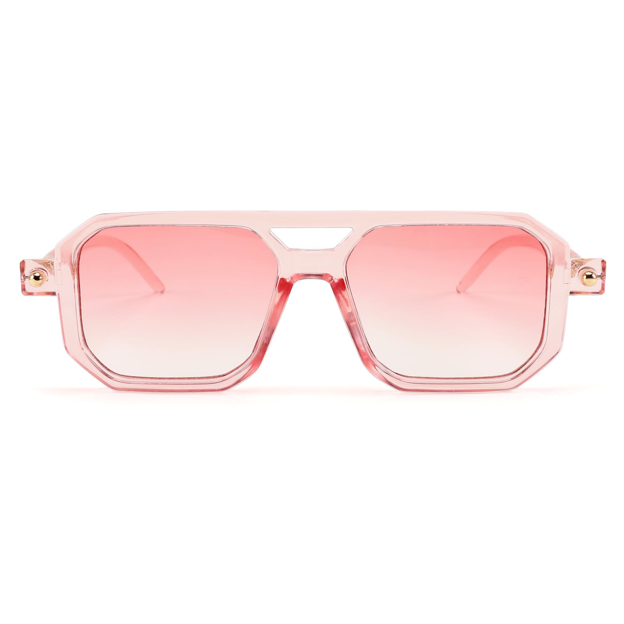 FEISEDY Vintage Square 70s Flat Aviator Sunglasses Women Men Classic Retro Stylish Frame UV400 Sunglasses B2622