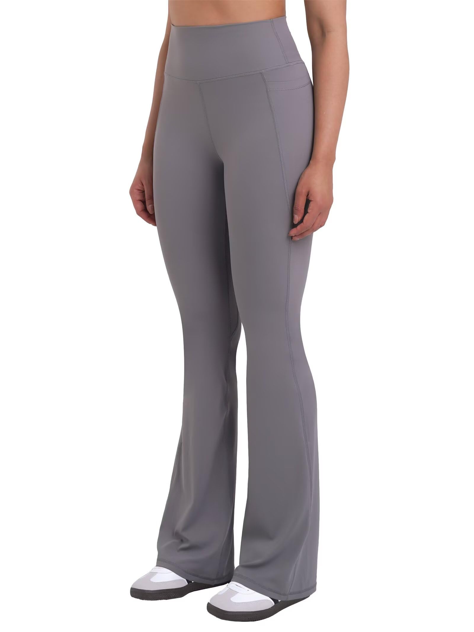 Sunzel Women Mini Flare Leggings with Pockets Breathable Bootcut Yoga Pants | Mini Flare, Buttery Soft, High Stretchy, High Waisted Tummy Control, Gym Clothes, Workout Casual Dance
