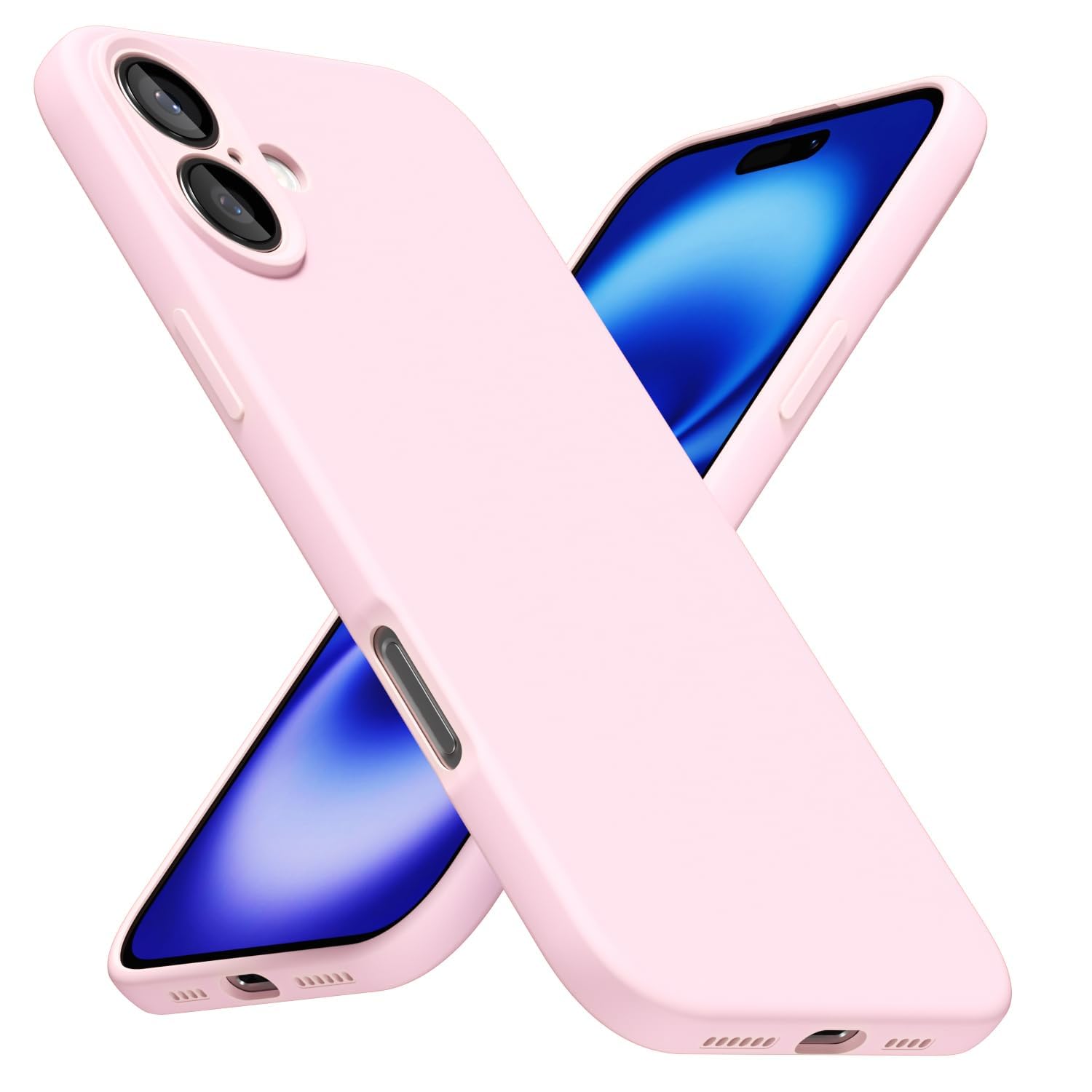 LoeoeL for iPhone 8 Plus/ 7 Plus Phone Case Silicone, Minimalist Ultra Thin Slim Soft Rubber Gel Solid Color Matte TPU Cute Case for Women, Girly Aesthetic Design & Camera Cover, Beige Stone Cream