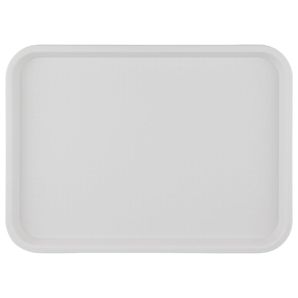 ZOENHOU 6 Pack 14 x 10 Inch Fast Food Tray, Rectangular Cafeteria Serving Trays, Plastic Trays for Food, Black