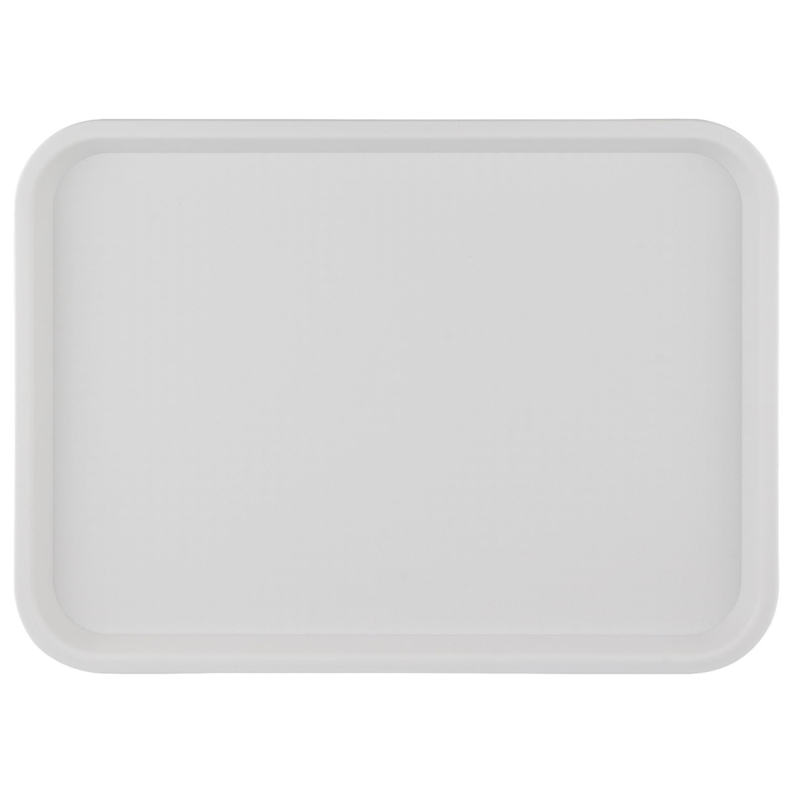 ZOENHOU 6 Pack 14 x 10 Inch Fast Food Tray, Rectangular Cafeteria Serving Trays, Plastic Trays for Food, Black