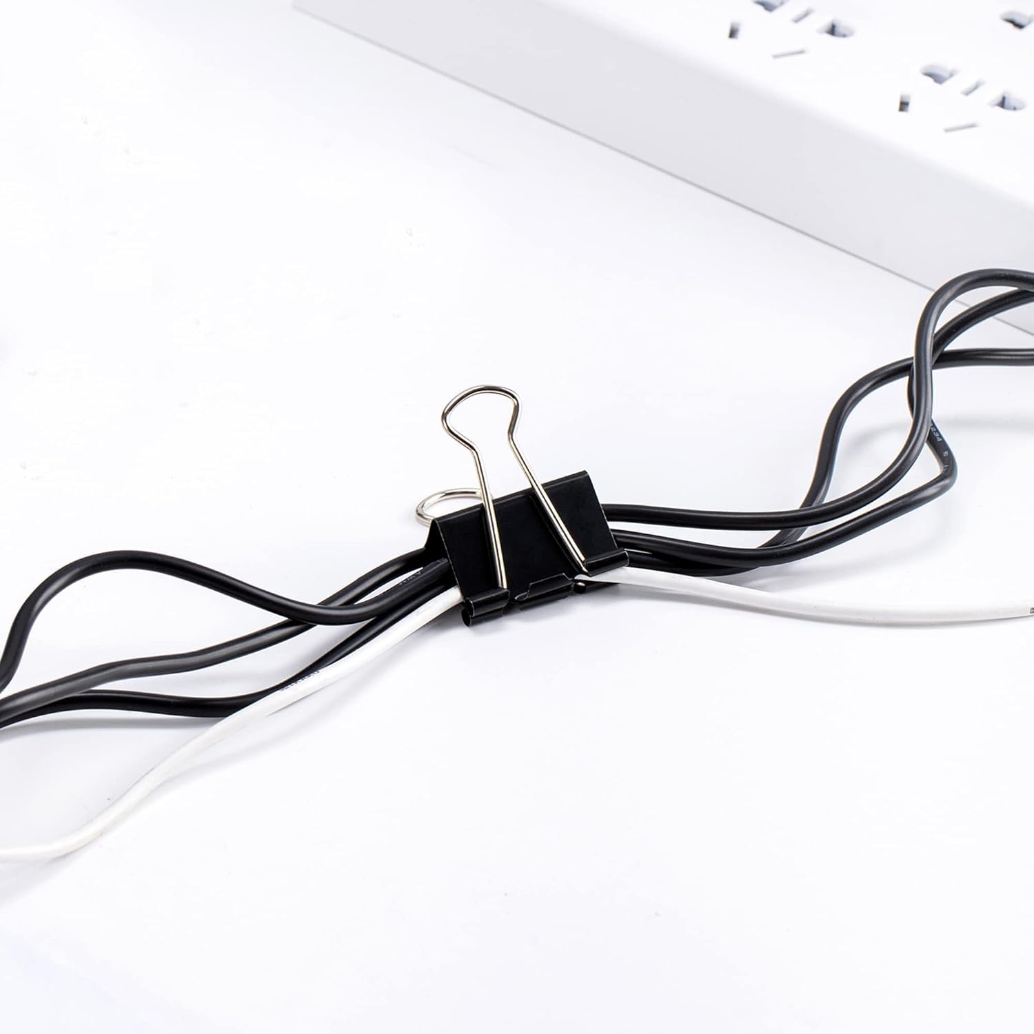 Amazon Basics Sturdy Binder Clips for Office Use, 96 Count, Medium, 1.25 in, Black (Pack of 12)