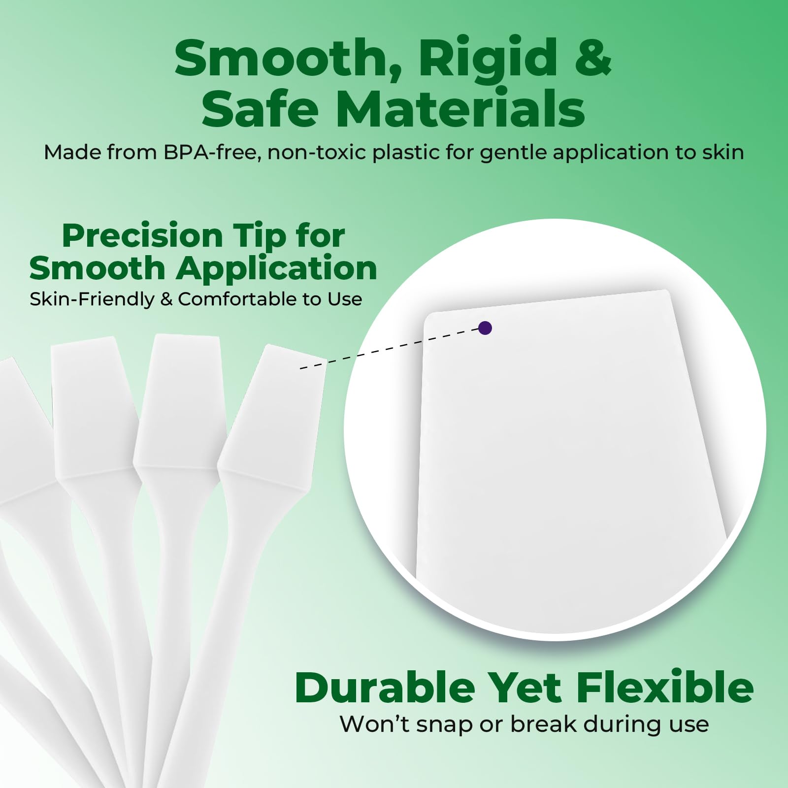 Kopperko Mini Lotion Spatula (2.5", 100 Pack) - Mini Spatula for Cosmetics, Creams & Crafts | Ointment Applicator for Mixing, Skincare, Face Mask | Disposable Lotion Applicator for Face | Black