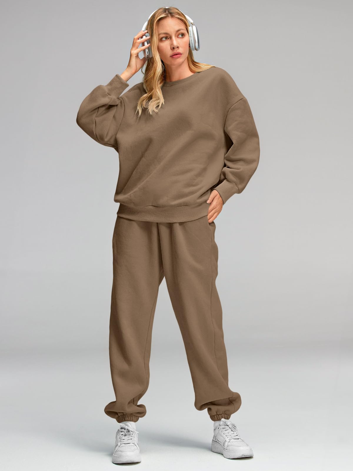 AUTOMET Womens 2 Piece Outfits Sweatsuit Lounge Sets Matching Sweat Set Pockets