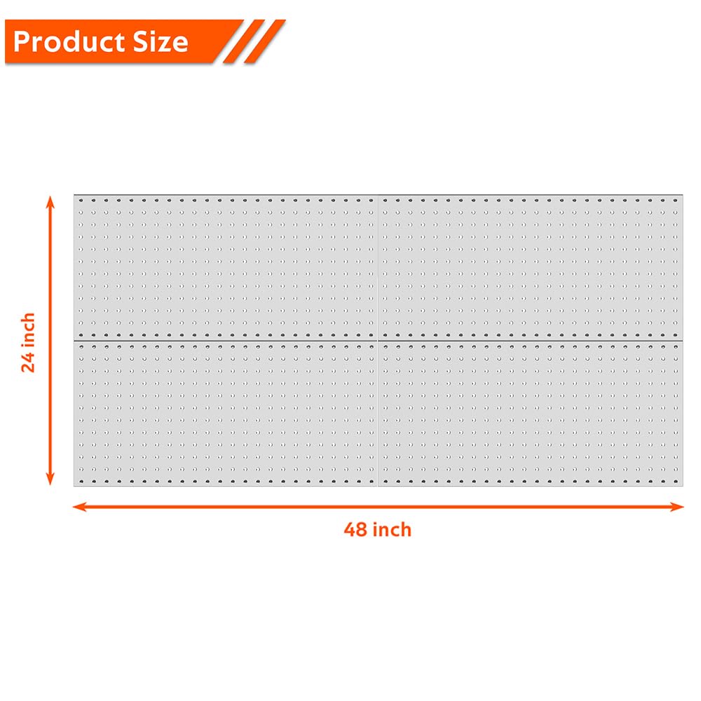 Ultrawall 2 Pcs Metal Pegboard Wall Panels, Peg Boards for Garage Tool Storage