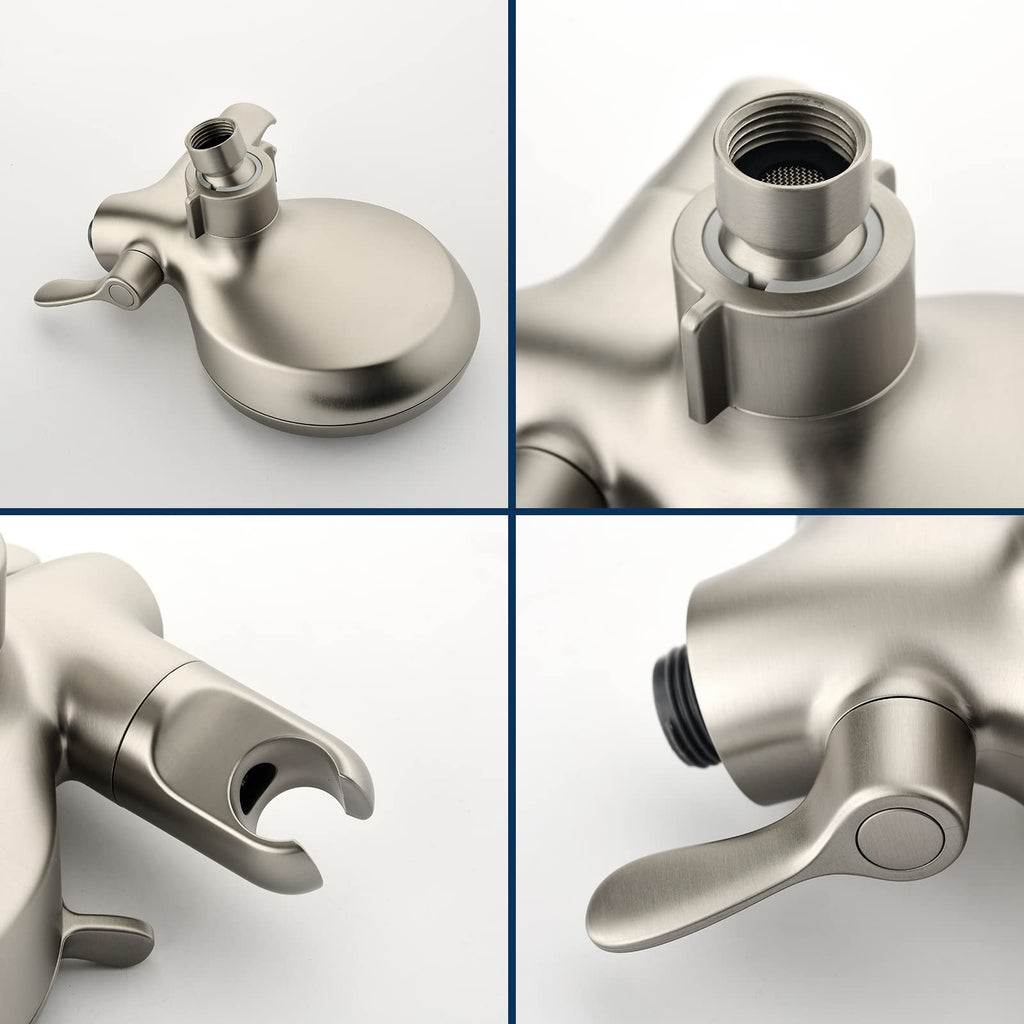 Shower Tub Kit Tub Shower Faucet Combo Set Bathtub Faucet Set Shower System with Tub Spout Shower Valve and Trim Kit Shower Fixtures Brushed Gold