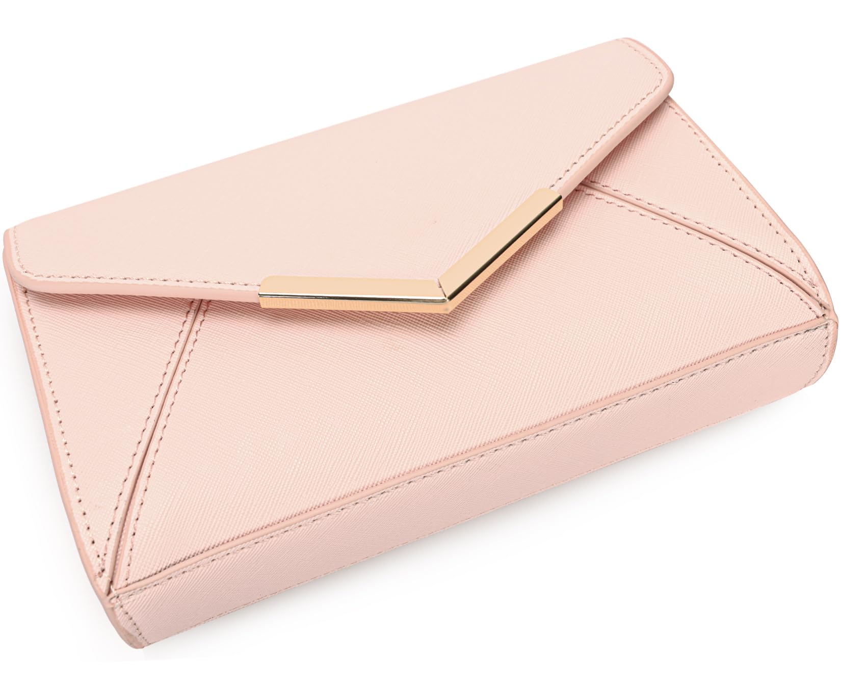 DEXMAY Women Envelope Clutch Faux Saffiano Leather Evening Handbag Foldover Clutch Bag Formal Dressy Purse