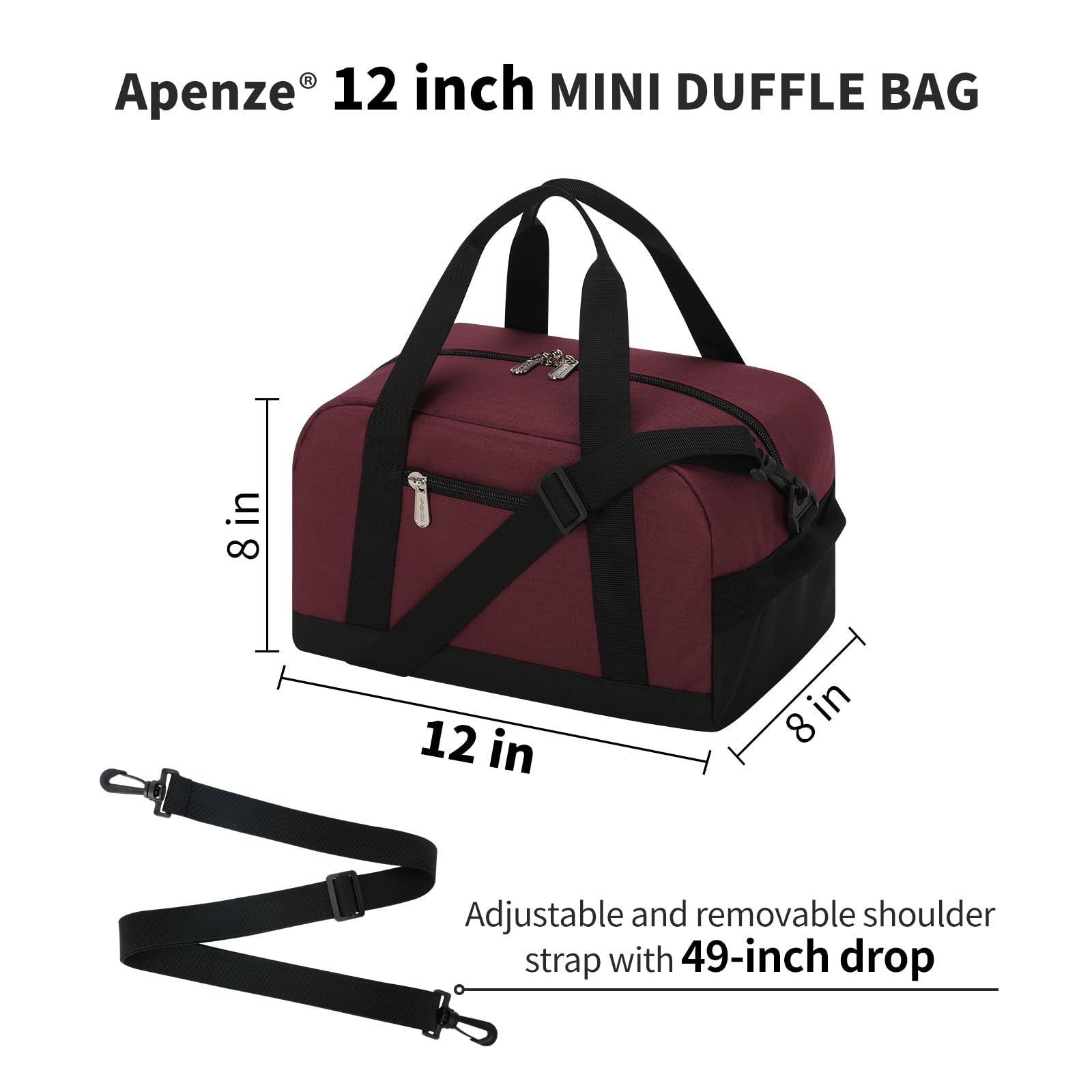 Apenze Small Gym Bag Carry On Bag - 12 in Mini Duffle Bag Lightweight for Overnight Travel(Camouflage)