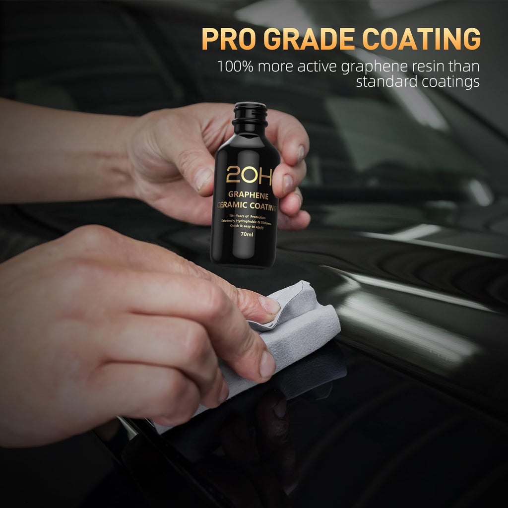 Graphene Ceramic Coating for Cars (17oz) - 12H Ceramic Spray Coating - 24+ Months of Long Lasting Protection - Ultra High Gloss & Shine - Unmatched Slickness - Extremely Hydrophobic