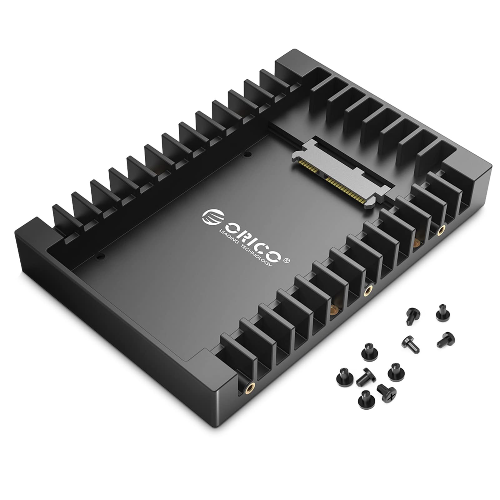 ORICO 2.5 SSD SATA to 3.5 Hard Drive Adapter Internal Drive Bay Converter Mounting Bracket Caddy Tray for 7 / 9.5 / 12.5mm 2.5 inch HDD / SSD with SATA III Interface(1125SS)