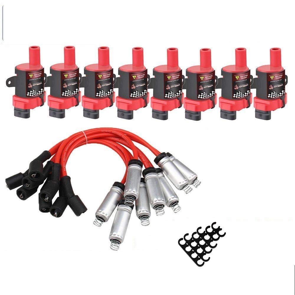 BANG4BUCK 8Pcs UF271 D581 Ignition Coil Pack Compatible With Cadillac Chevy GMC Sierra Suburban Escalade Avalanche Silverado 4.8L 5.3L 6.0L 8.1L (SQUARE)
