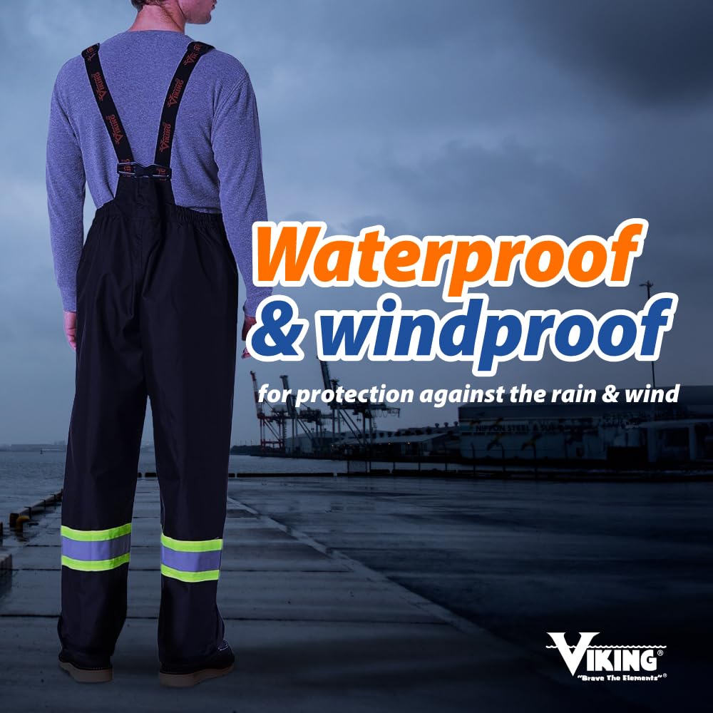 Viking Professional Journeyman 300D Trilobal Rip-Stop Fire Resistant Bib Overalls - FR Pants for Men