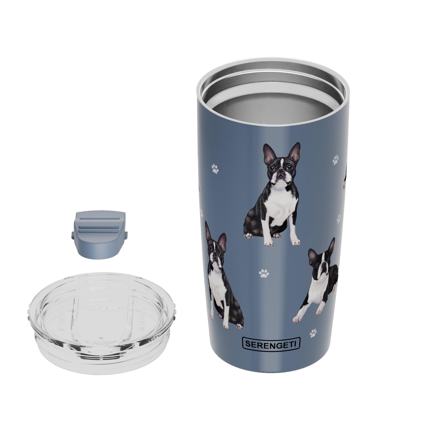 SERENGETI Australian Shepherd 20 Oz. Stainless Steel, Vacuum Insulated Tumbler with Spill Proof Lid - 3D Print - Insulated Travel mug for Hot or Cold Drinks (Australian Shepherd Tumbler)