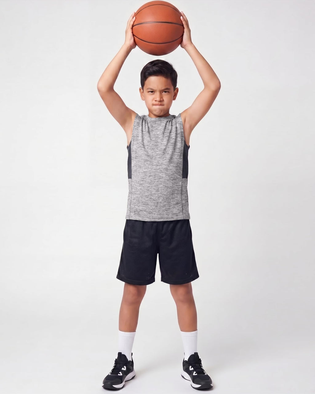 Real Essentials 5 Pack: Boys Dry-Fit Active Athletic Performance Tank Top