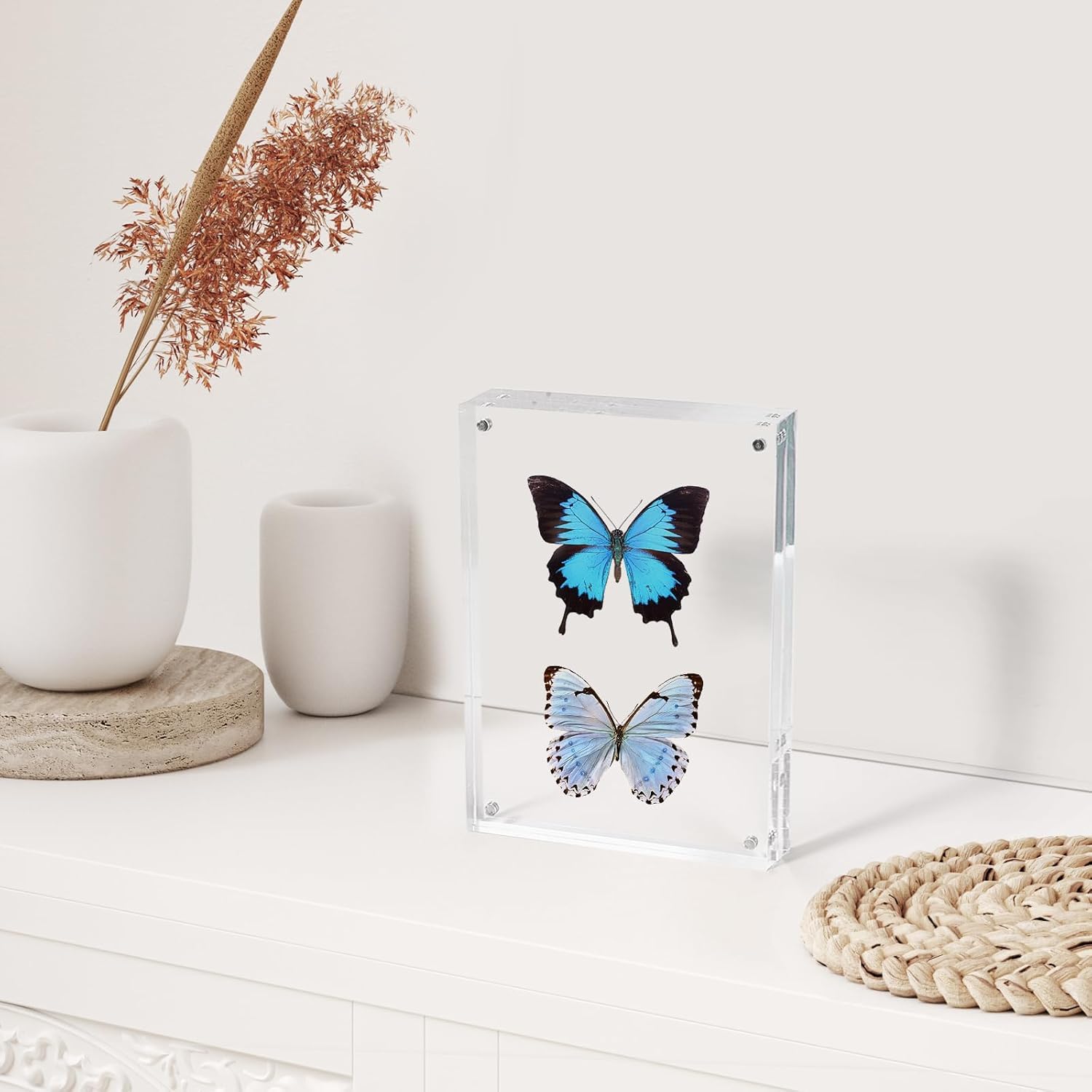 SYNTRIFIC 10 PACK Magnetic Picture Frame,8X10 Acrylic Frame Double Sided Picture Frame,20mm Thickness Magnetic Premium Acrylic Picture Frames Gifts Ideal