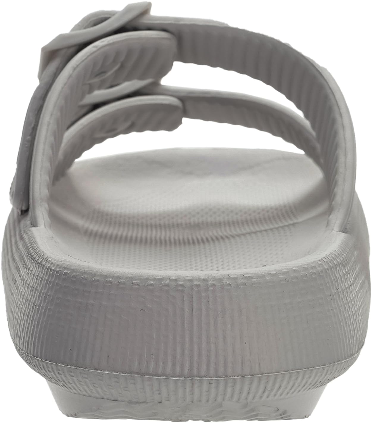 WHITIN Slides for Women Men Double Buckle Adjustable Thick Sole Pillow Slippers Bathroom Sandals