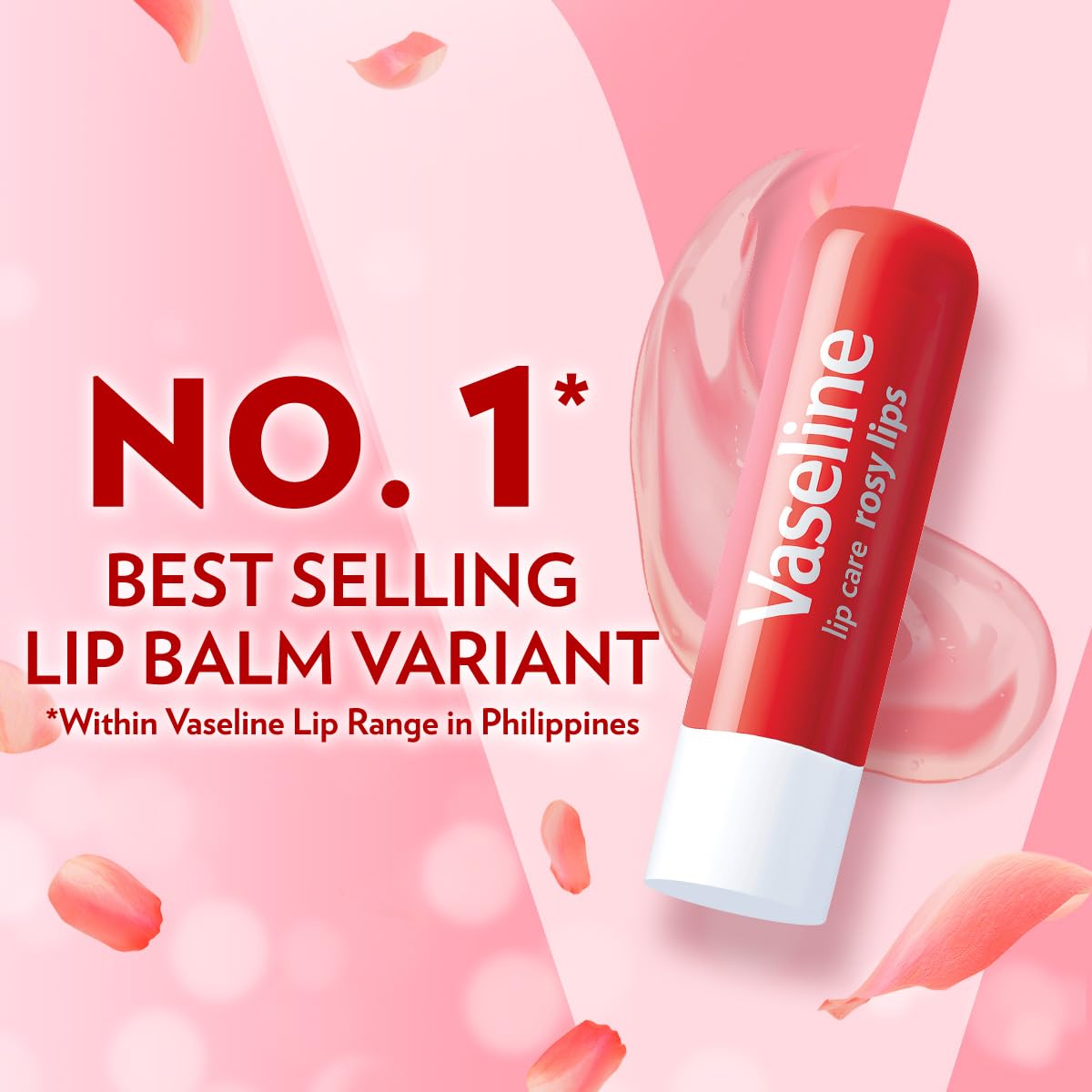 Vaseline Lip Therapy Care Rosy, Fast-Acting Nourishment, Ideal for Chapped, Dry, Cracked, or Damaged Lips, Lip Balm, 3-Pack of 2, 0.16 Oz Each, 6 Lip Balms