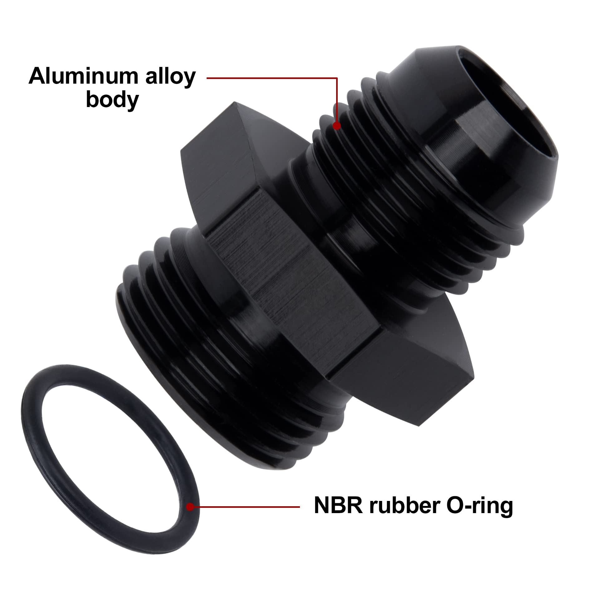 EVIL ENERGY 3AN Flare to AN3 ORB Male O-Ring Fitting Adapter