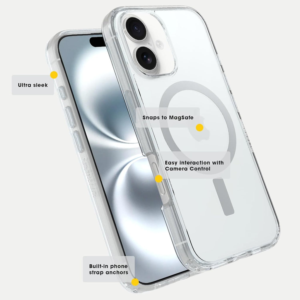 OtterBox iPhone 16 Pro Max Symmetry Series Clear Case - Clear (Ships in polybag, Ideal for Business customers)