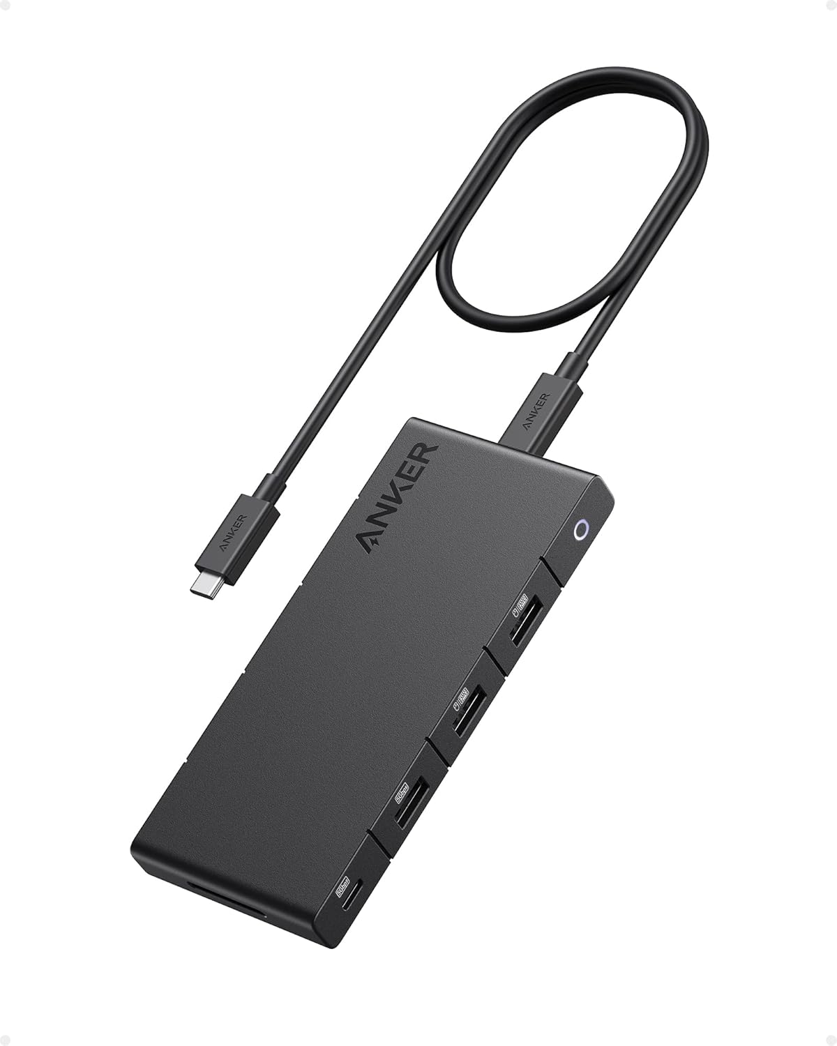 Anker USB C Hub (10-in-1), Dual Monitor with 4K HDMI, Max 100W Power Delivery, Dual 4K HDMI Ports, 4 USB-A/USB-C Data Ports, Ethernet and SD Card Reader for Dell Laptop, ThinkPad, and More