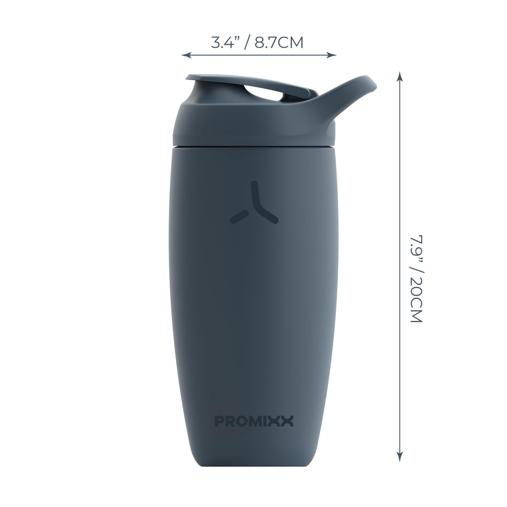 Promixx Pursuit Shaker Bottle Insulated Stainless Steel Water Bottle and shaker Cup, 18oz, Coral