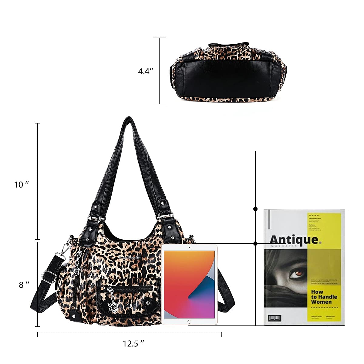 Angel Barcelo Purses for Women Soft PU Leather Shoulder Bag Crossbody Purse and Handbags