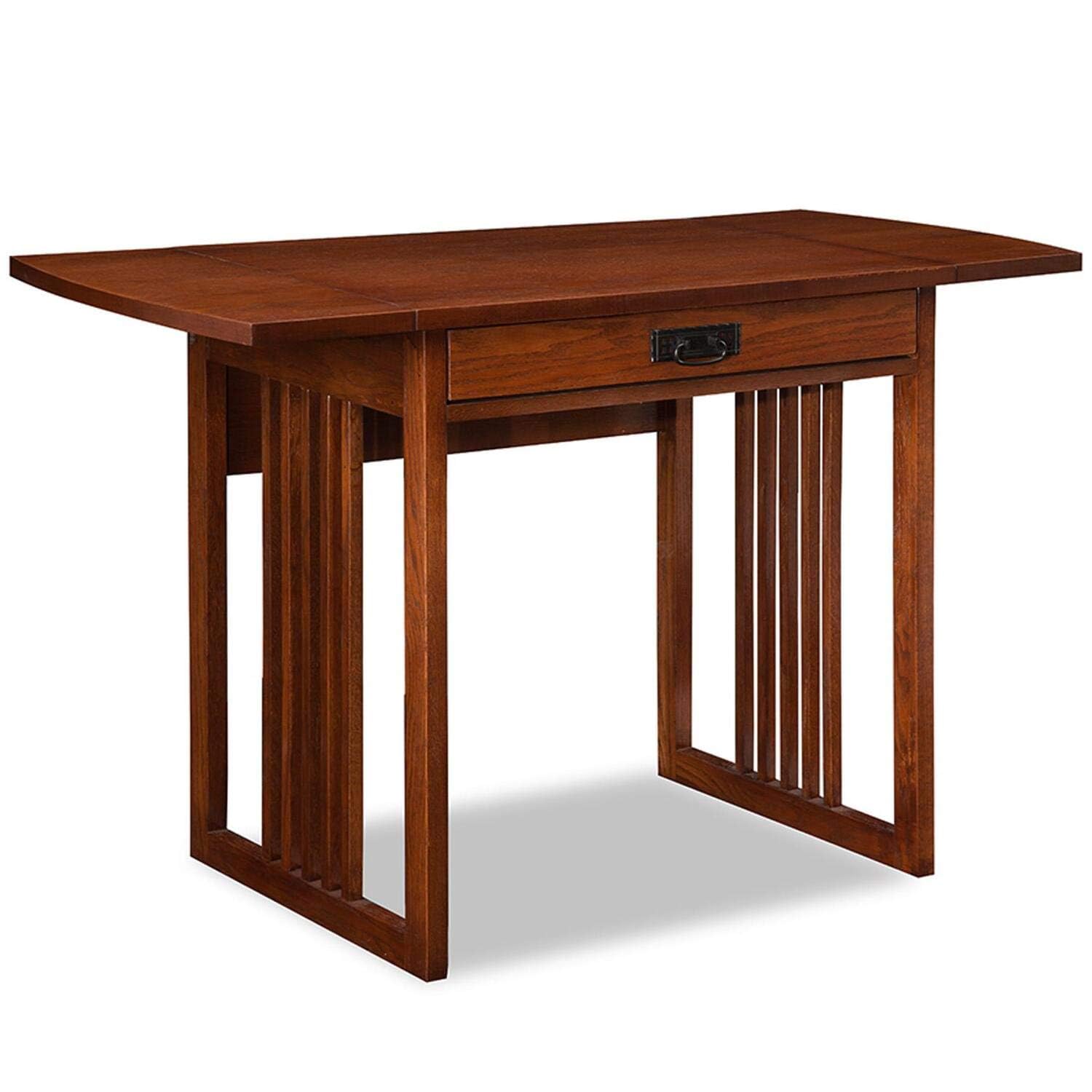 Leick Home Cottage White Turned leg Laptop Desk with Center Drawer, White