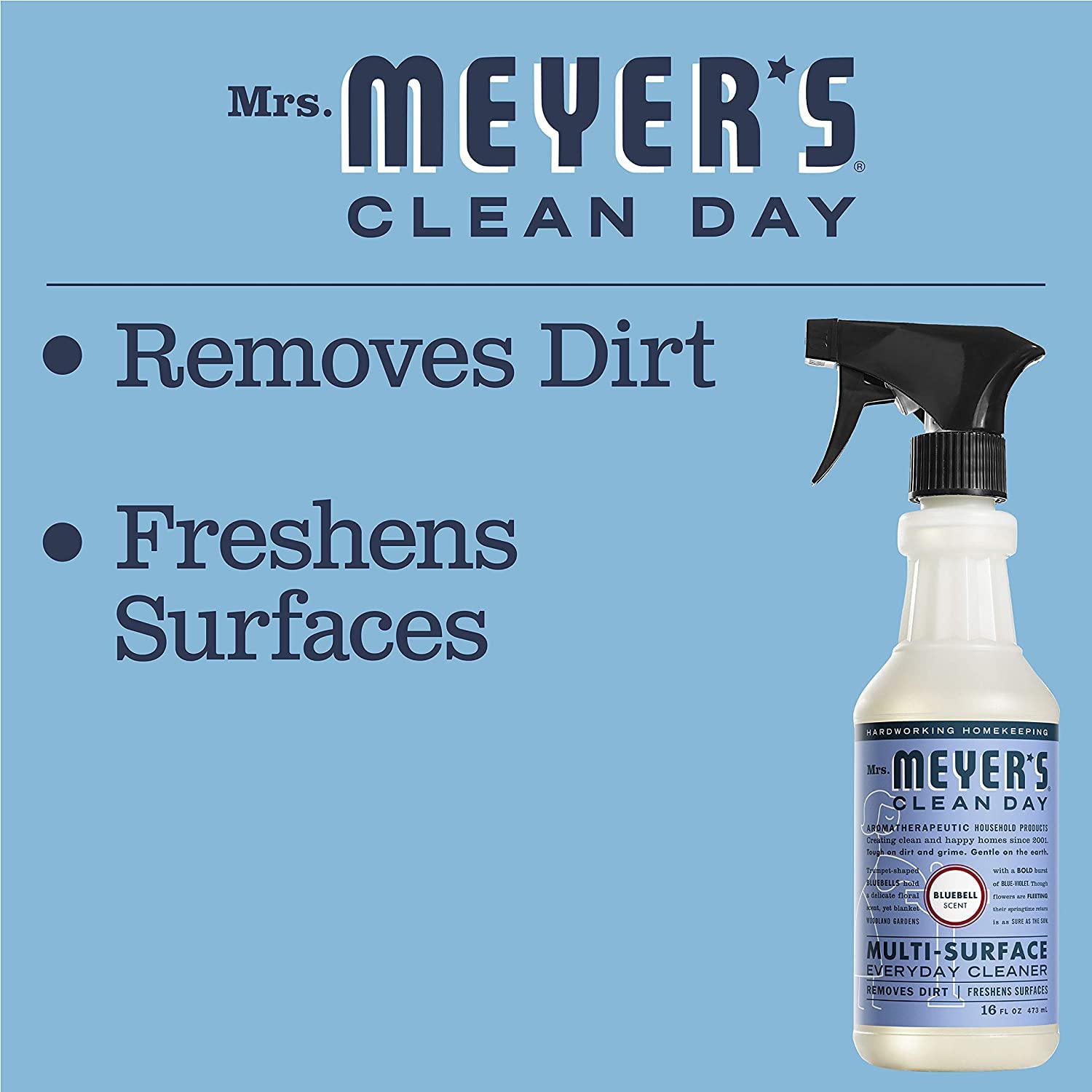 MRS. MEYER'S CLEAN DAY Multi-Surface Cleaner Concentrate, Use to Clean Floors, Tile, Counters, Lavender, 32 fl. oz