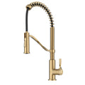 KRAUS Torak Pull Down Kitchen Faucet in Matte Black with Commercial Style Spring Spout, 2 Function Sprayer, Pre-Attached Water Lines, and Mounting Hardware, KPF-2635MB