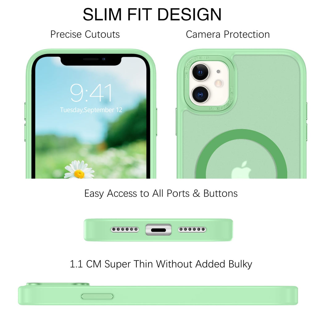 BENTOBEN for iPhone 11 Phone Case, Phone case for iPhone 11 Magnetic Case [Compatible with Mag Safe] Translucent Matte Slim Shockproof Anti-Fingerprint Protective Cover for iPhone 11 6.1’’ Black