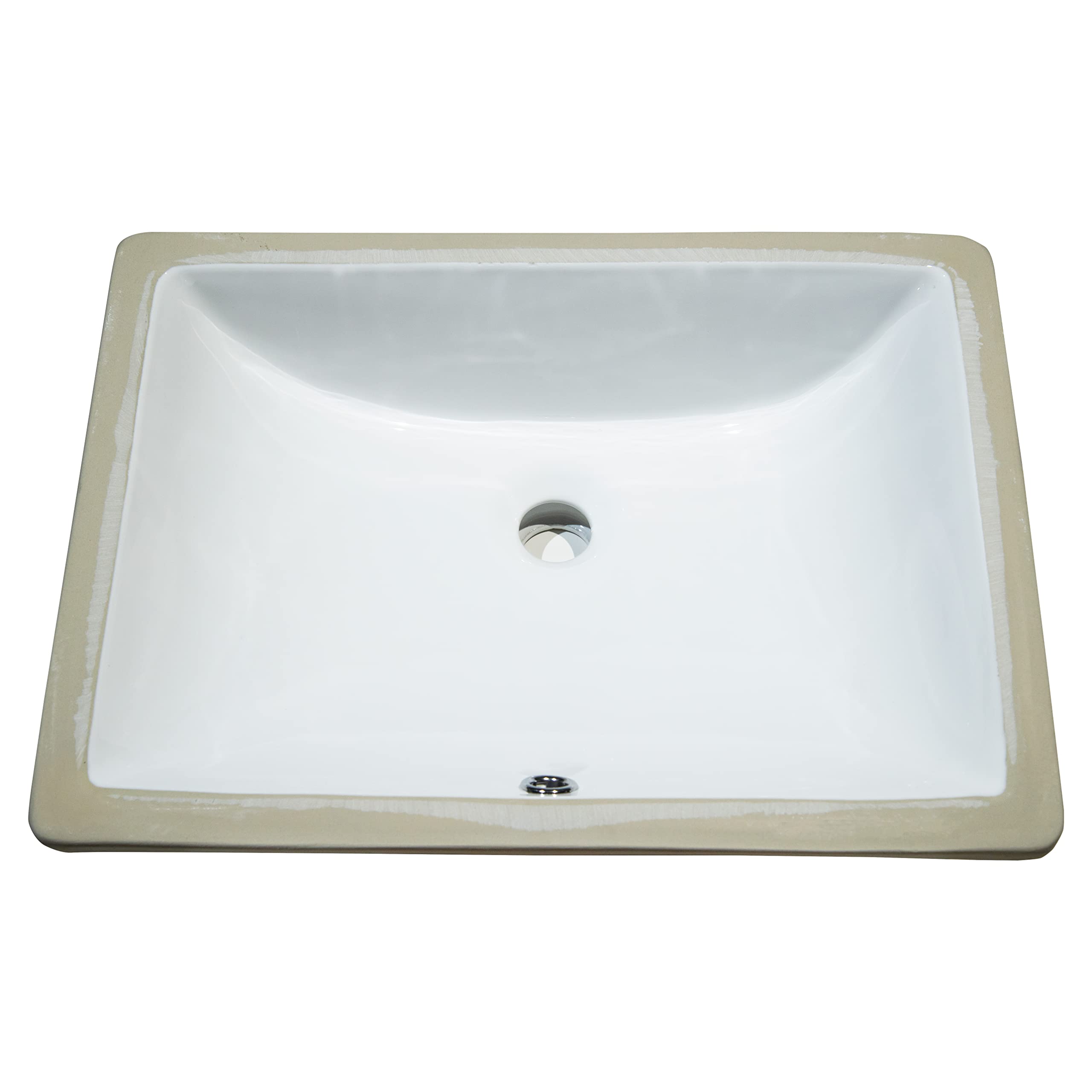 MSI 17.0” (L) x 14.125” (W) x 7.75” (H) Oval Porcelain Ceramic Undermount Bathroom Vanity Vessel Sink, White