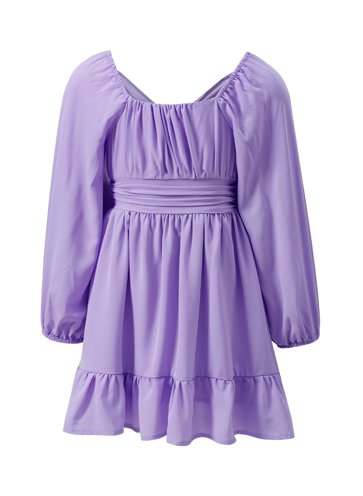 blibean Girls Fall Long Leeve Tie Back Dress Size 6-15 Years