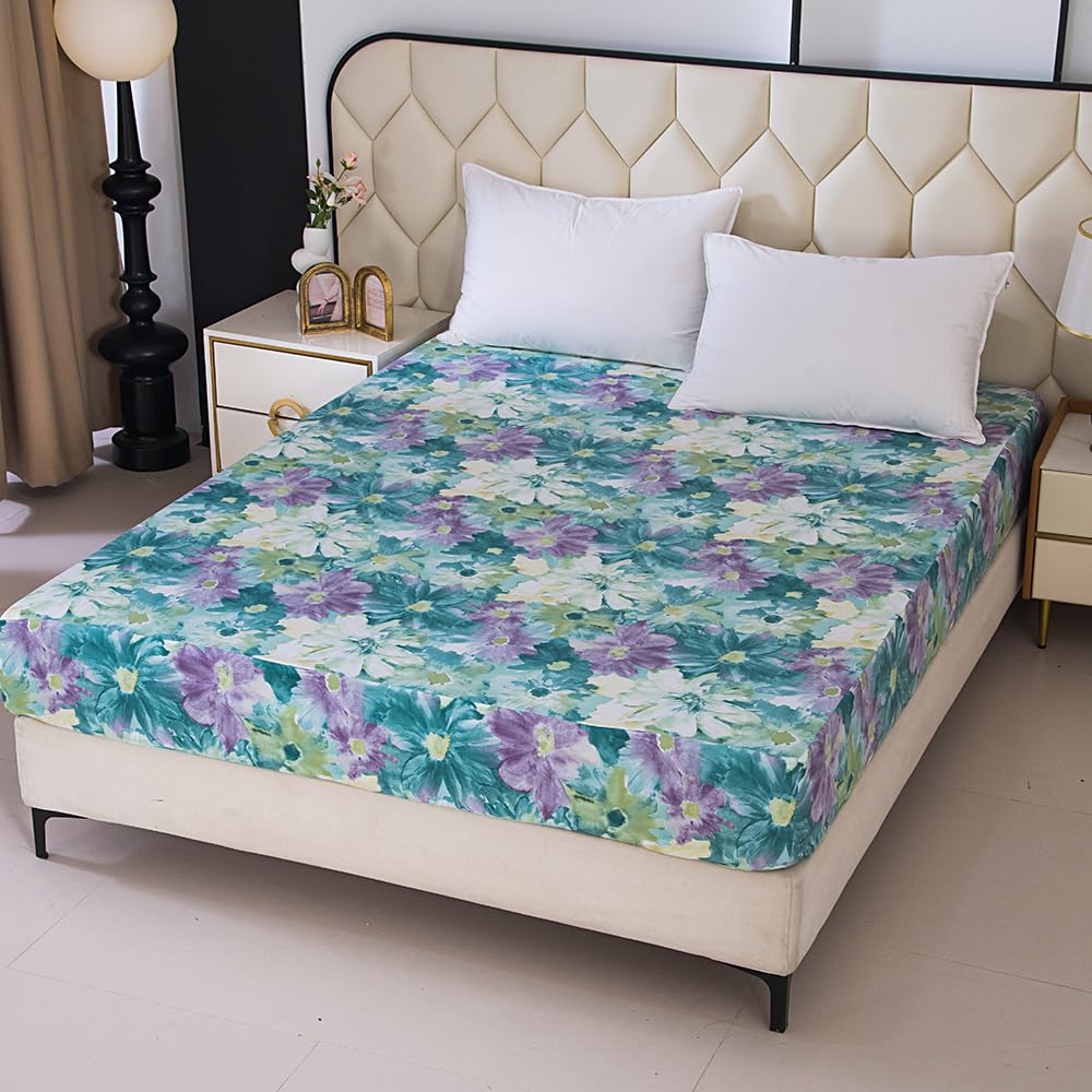 Bedding Fitted Sheet with Deep Pocket,3D Pattern Printed Fabric Bed Sheets (Black Butterfly,Twin)