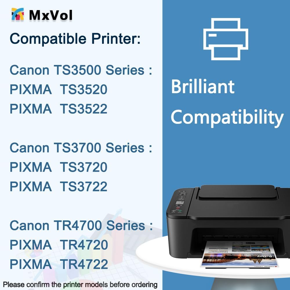 275XL 276XL Remanufactured Ink Cartridge Replacement for Canon 275 and 276 XL PG-275XL CL-276XL Ink for Canon PIXMA TS3520 TS3522 TS3500 TR4720 TR4722 TR4700 Printers (1 Black, 1 Color Combo)