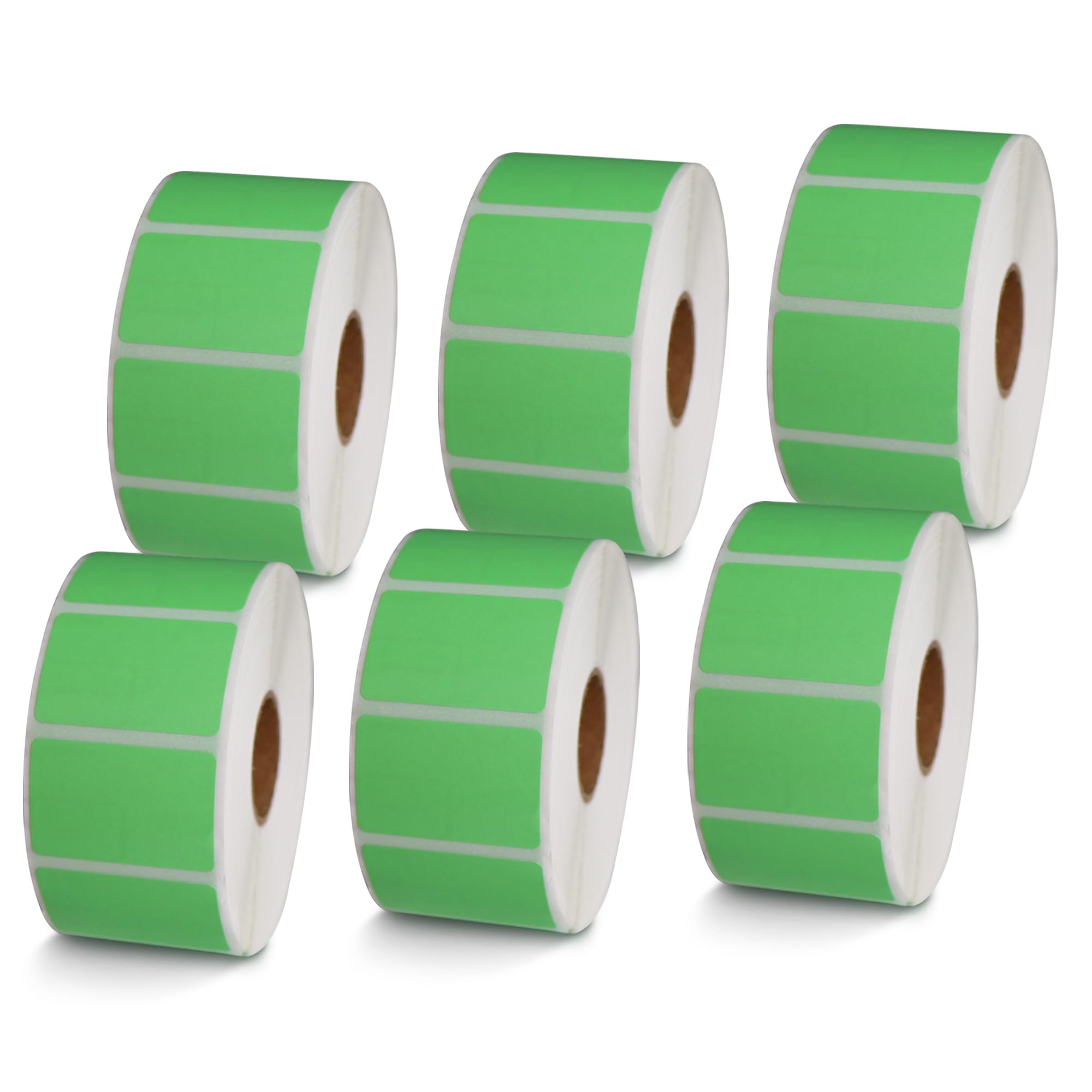 BETCKEY - 1" x 0.5" Small Labels Compatible with Zebra & Rollo Label Printer, Premium Adhesive & Perforated[Light Blue, 6 Rolls, 14580 Labels]