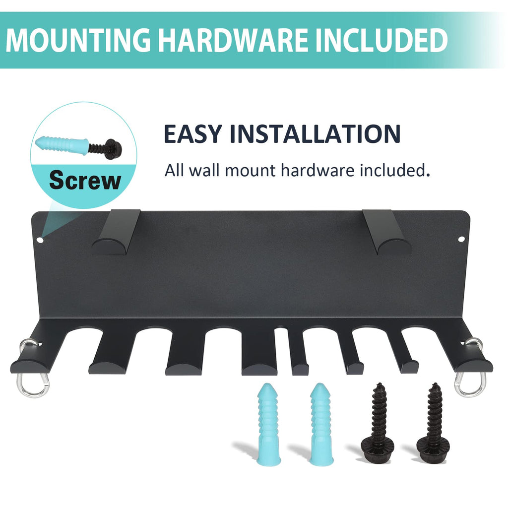 Multi-Purpose Gym Equipment Storage Rack Resistance Bands Storage Hanger Barbell Rack Heavy Duty Gym Rack for Exercise Bands, Lifting Belts and Jump Ropes