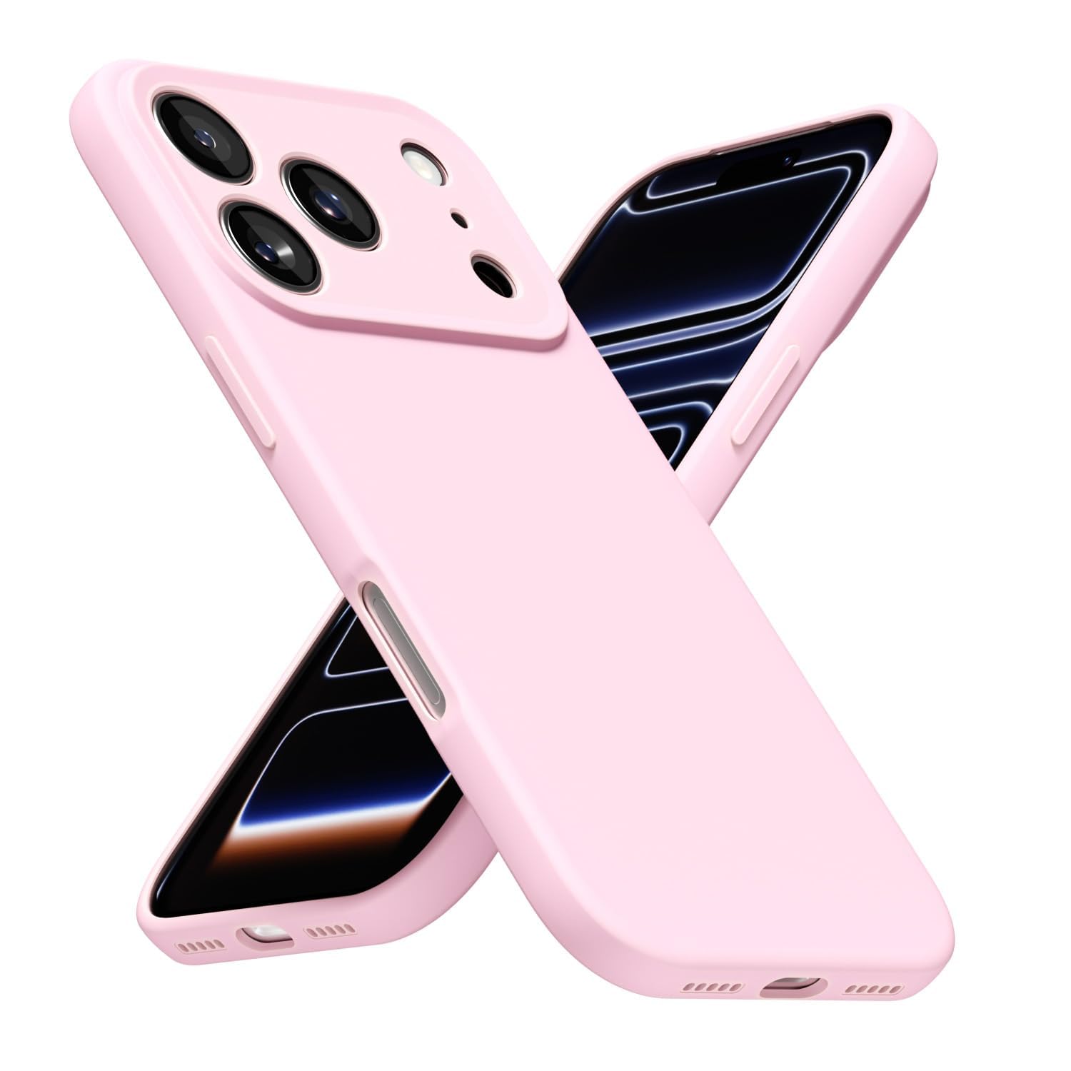 LoeoeL for iPhone 8 Plus/ 7 Plus Phone Case Silicone, Minimalist Ultra Thin Slim Soft Rubber Gel Solid Color Matte TPU Cute Case for Women, Girly Aesthetic Design & Camera Cover, Beige Stone Cream