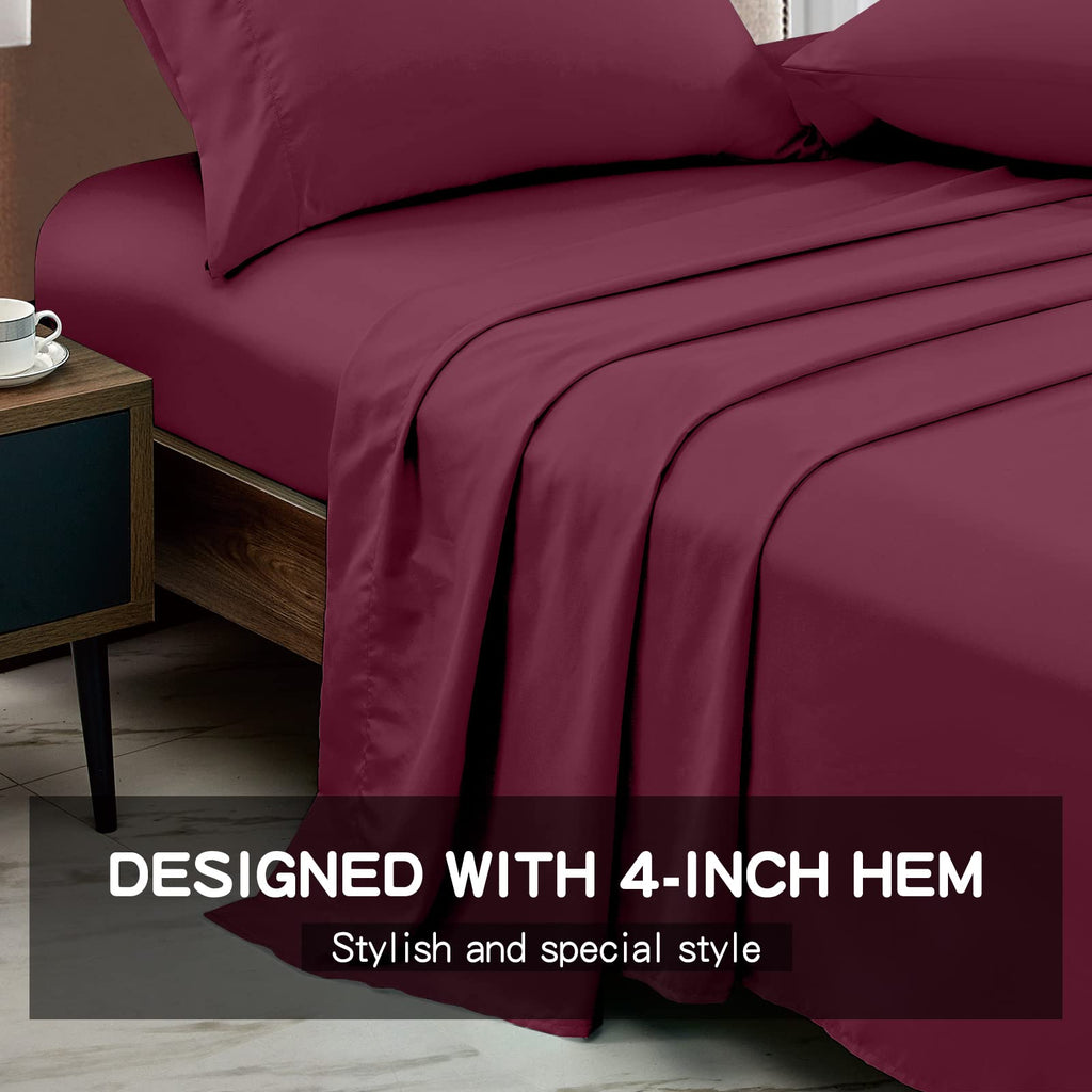 FreshCulture Twin XL Flat Sheet - Hotel Quality Twin XL Flat Sheet Only - Brushed Microfiber Top Sheet - Ultra Soft & Breathable - Wrinkle-Free - Easy Care - Single Flat Sheet (Twin XL, Beige)