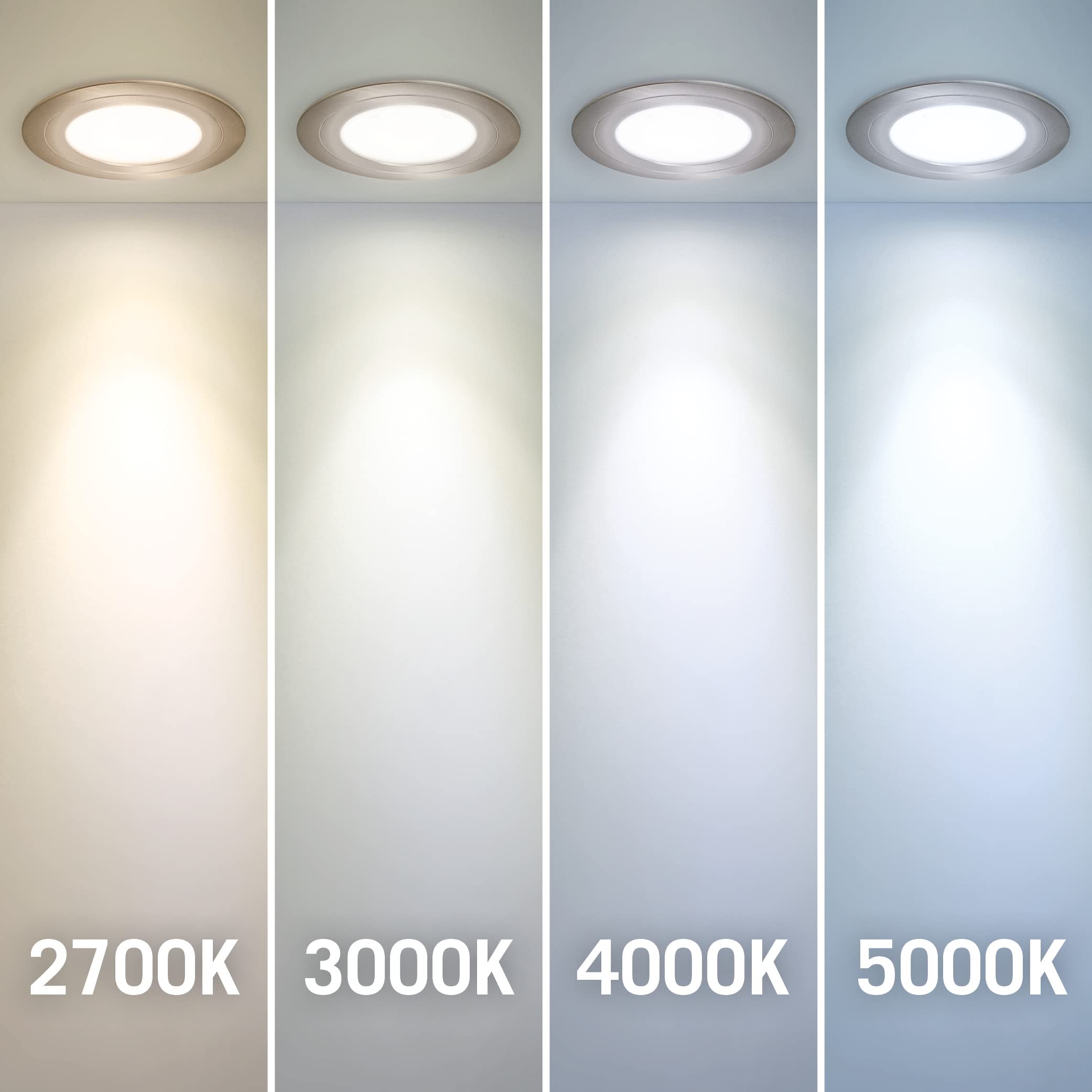 Armacost Lighting PureVue Dimmable Under Cabinet LED Puck Light, 4000K (Bright-White Light), 2.75 Inch, White Finish - 223412