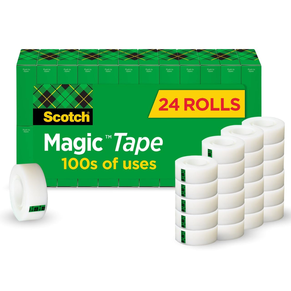 Scotch Magic Tape, Invisible, Home Office Supplies and Back to School Supplies for College and Classrooms, 16 Rolls