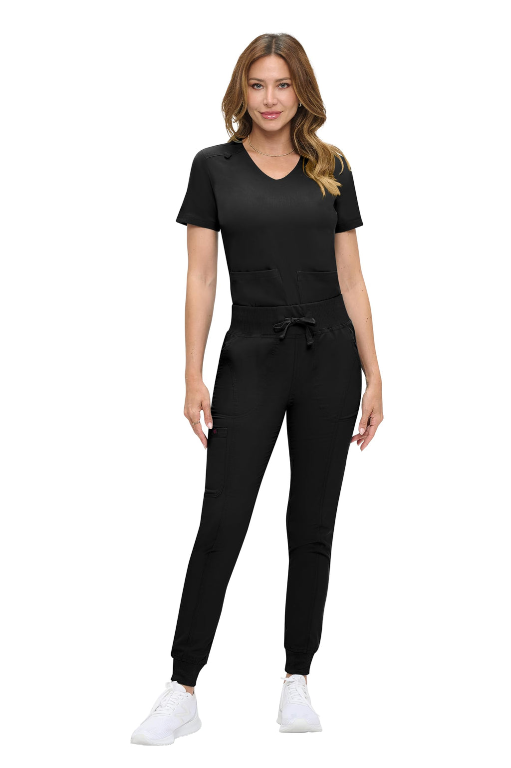 Natural Uniforms Womens Ultra-Soft Luxe Stretch Jogger Scrub Set with Regular and Petite Sizes