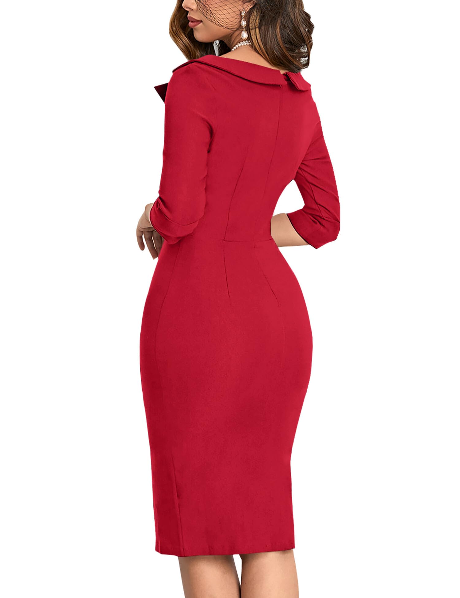 MUXXN Women's Classic Vintage Sweetheart Neckline Cocktail Prom Tea Dress