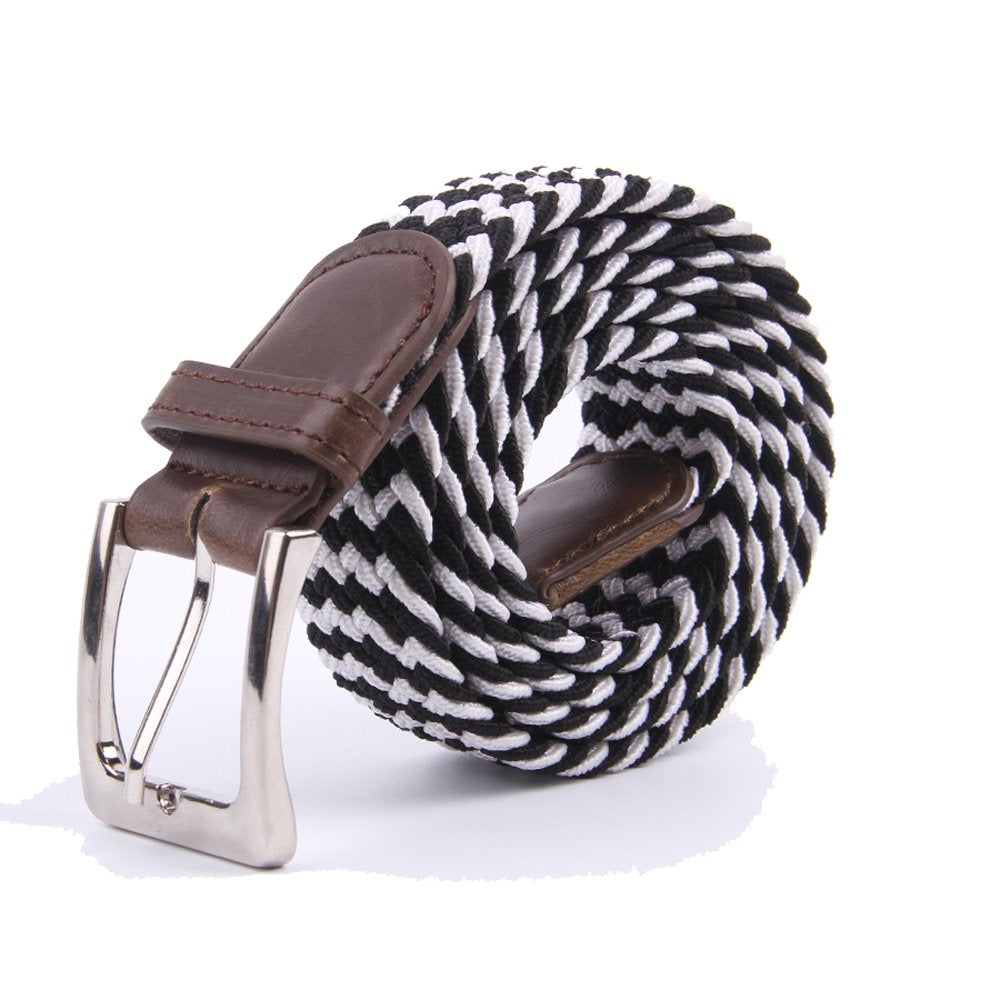 Gelante Canvas Elastic Fabric Woven Stretch Multicolored Braided Belts
