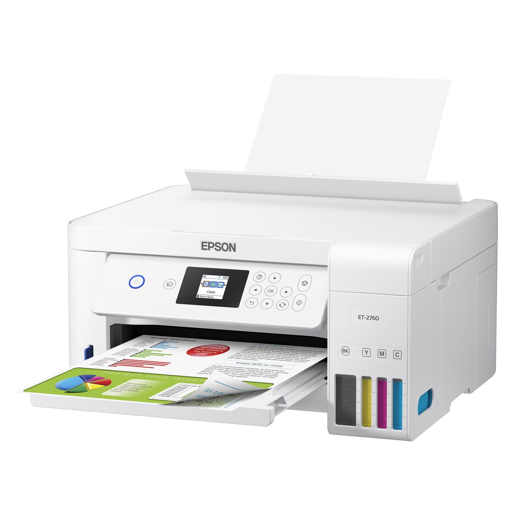 Epson EcoTank ET-2760 Wireless Color All-in-One Cartridge-Free Supertank Printer with Scanner and Copier